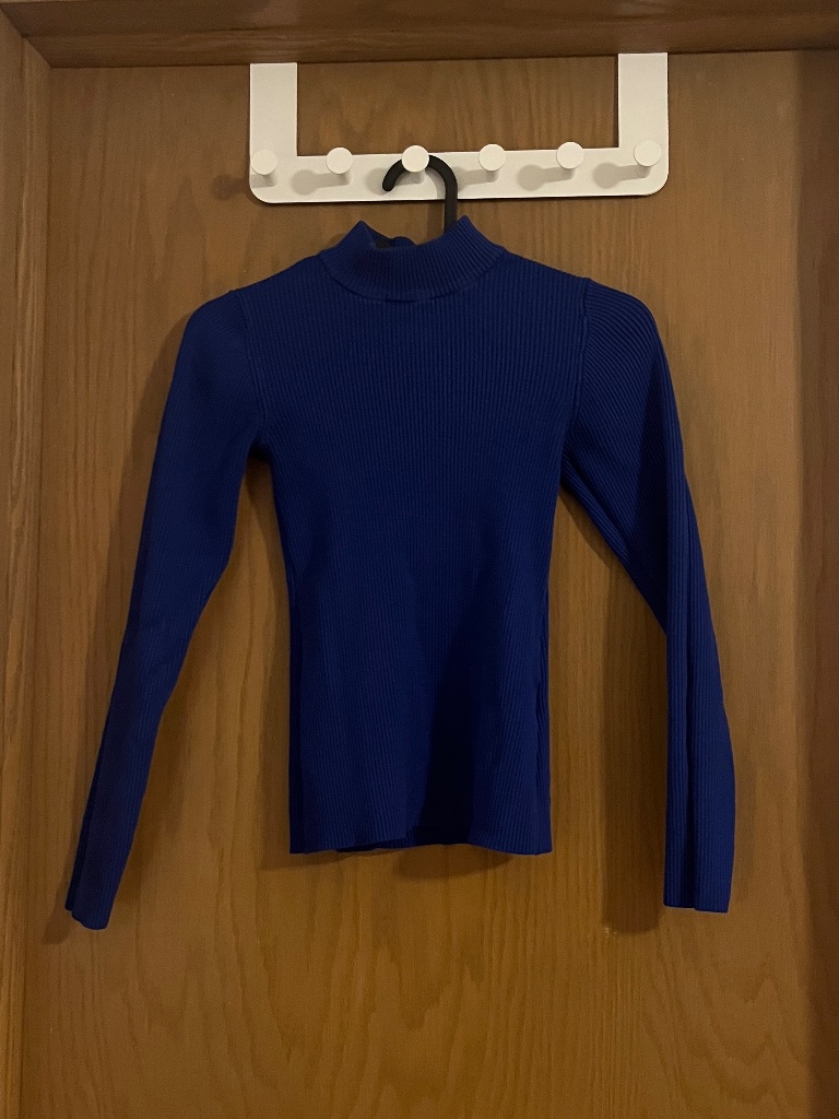 Mohito Royal Blue Turtleneck Long Sleeve Tight Shirt